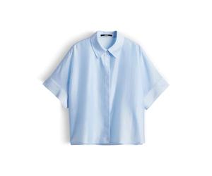 someday Damen Kurzarmbluse | Boxy Printbluse aus seidig schimmernden Satin Summer Breeze, 38