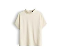 someday Damen Kurzarmbluse | Elegantes Blusenshirt aus fließendem Satin Regular Fit Buttercream, 38