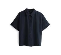 someday Damen Kurzarmbluse | Hemdbluse ZILINA Structure Loose mit feiner Lochstruktur Ocean, 42