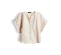 SOMEDAY Bluse ZANOVIA – kragenlos, Leinen-Mix, Loose Fit, creme – Gr. 38