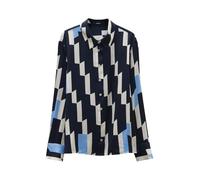 someday Damen Kurzarmbluse | Printbluse ZINNOVA Loose in Satin Optik Ocean, 36