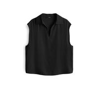 someday Damen Kurzarmbluse | Shirtbluse ZLAYA Regular mit Polokragen Black, 42