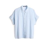 someday Damen Kurzarmbluse | Streifenbluse ZAVINA aus fliessender nachhaltiger Viskose Clear Water, 42