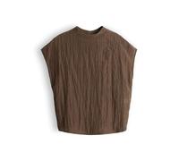 someday Damen Kurzarmbluse | Zarte Streifenbluse aus Viskose Mix Hazelnut, 40