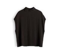 someday. Bluse Lisea – Regular Fit, reine Viskose, Kurzarmbluse, Crinkle – Schoko, Gr. 38