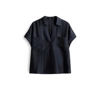 someday Damen Kurzarmbluse | ZLEANA Loose Hemdbluse mit Kreppstruktur Ocean, 42