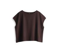 someday Damen Kurzarmshirt | Boxy Shirt KADALIA Regular aus softem Jersey Dark Espresso, S