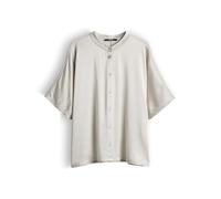 someday Damen Kurzarmshirt | Fließendes Jerseyshirt im Materialmix Loose Fit warm Clay, 42
