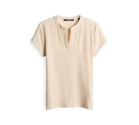 someday Damen Kurzarmshirt | Geripptes Shirt KLEOH Detail mit V-Ausschnitt Natural Glaze, 36