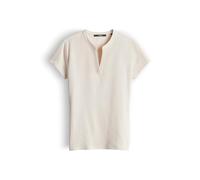 someday Damen Kurzarmshirt | Geripptes Shirt KLEOH Detail mit V-Ausschnitt Natural Glaze, 42