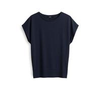 someday Damen Kurzarmshirt | KAJA Regular Jerseytop mit breitem Rippbund Ocean, 42