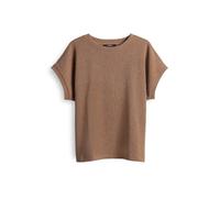 someday Damen Kurzarmshirt | KANITA Loose Shirt aus Strukturiertem Jersey Brown Sugar, 36