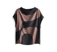 someday Damen Kurzarmshirt | KESORA Print Regular aus fließendem Material Mix Black, 36