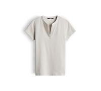 someday Damen Kurzarmshirt | KLEOH Detail Slim Rippshirt mit V Ausschnitt warm Clay, 38
