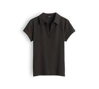 someday Damen Polo Kleoh – Slim Rippshirt mit Polokragen Dark Truffle Größe 38