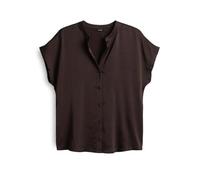 someday Damen Kurzarmshirt | KORALIE Regular Jerseyshirt im Materialmix Dark Espresso, 36