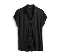 someday Damen Kurzarmshirt | Poloshirt KEDINA Slim aus nachhaltiger Viskose Black, 42