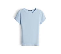 someday T-Shirt KLEOH Rippshirt Slim BCI Cotton Mix hellblau Größe 38