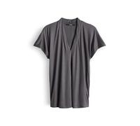 someday Damen Kurzarmshirt | Schimmerndes Jerseyshirt aus Reiner ECOVERO™ Viskose Coal dust, 42