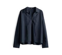 someday Damen Langarmbluse | Baumwollbluse ZAROLINE Loose mit Johnny-Kragen Ocean, 38