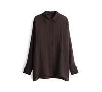 someday Damen Langarmbluse | Hemdbluse ZANDA Regular mit Schlitzdetail Dark Espresso, 42