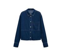 someday Damen Langarmbluse | Jeansbluse ZAPIRA Loose aus nachhaltiger Baumwolle Dark Blue, 36