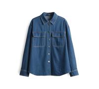 someday Damen Langarmbluse | Overshirt ZADDISON Regular aus Denim mid Century Blue, 42
