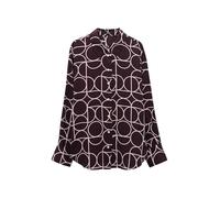 someday Damen Langarmbluse | Printbluse ZELINE Loose aus Ecovero Viskose Plum, 40