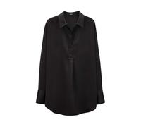 someday Damen Langarmbluse | Satinbluse ZANZA Loose im Oversize Stil Black, 36