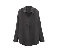 someday Damen Langarmbluse | Satinbluse ZANZA Loose im Oversize Stil Silver Moon, 38