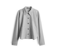 Someday Damen Langarmbluse ZAARI Regular Boxy aus weichem Flanell Hazy Fog Melange 36