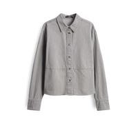 someday Damen Langarmbluse | ZAPIRA Bold Regular Jeanshemd aus nachhaltigem BCI Cotton Light Hazy Grey, 40