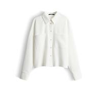 someday Damen Langarmbluse | ZARPA Loose strukturierte Hemdbluse mit grafischem Muster Milk, 42