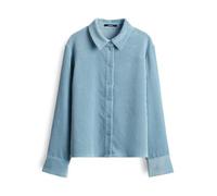 someday Damen Langarmbluse | ZORTNEY Bold Regular Hemdbluse aus samtigen Cord Arctic Blue, 36