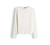 someday Damen-Langarmshirt Kangelie – Slim Longsleeve, supersofter Textur – Weiß 42