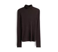 someday Damen Langarmshirt | KAVERY Slim Longsleeve mit Kaschmiranteil Dark Espresso, 40
