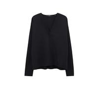 someday Damen Langarmshirt | Wickelshirt KETANA Regular aus Material Mix Black, 36
