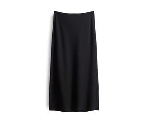 someday Damen Midirock | Fließender Midirock ODINI Linen mit moderner Eleganz Black, 42