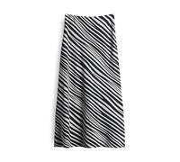 someday Damen Midirock | ODINI Resort bedruckter Midirock aus Viskosekrepp Black, 34