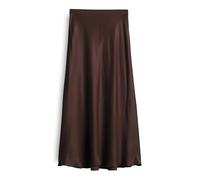 someday Damen Midirock | ODINIA Detail Satinrock in A-Linie Dark Espresso, 34