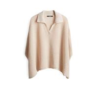 someday Damen Poncho/Cape | BASUNA Strickponcho mit Lochstrickdesign natural glaze, 0