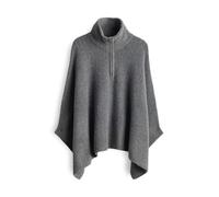 someday Damen Poncho/Cape | BRIALA CAPE mit Wollanteil ashy grey melange, 0