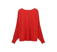 someday Damen Pullover | Strickpullover Taliya Detail Loose aus weichem Viskose Mix Vibrant red, 40