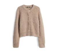 someday Damen Strickjacke | TANNELIE Slim Strickcardigan mit haarigem Effektgarn Pale Greige Melange, 36