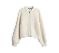 someday Damen Strickjacke | TILARA Loose Voluminöse Blousonjacke aus Bouclégarn Soft Cream, 38