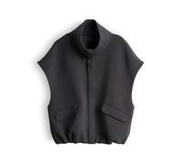someday Damen Sweatjacke | UPIRI Loose O-Shape Weste aus Scuba Sweat Coal dust, S