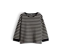 someday Damen Sweatshirt | ULENO Loose gestreiftes Sweatshirt in Strickoptik Black, 40