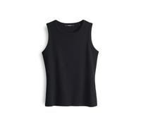 someday Damen Top KLEANNE gerippt Slim BCI Cotton-Mix Schwarz Größe 36