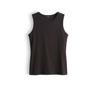 someday Damen Top | Geripptes Top KLEANNE Slim aus BCI Cotton Mix Dark Truffle, 38