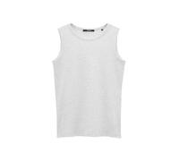 someday Damen Top | Geripptes Top KLEANNE Slim aus BCI Cotton Mix Light Grey mélange, 42